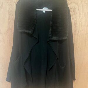 Charter Club Faux Fur Sweater – Size 3X (Runs Large)  Open front with faux-lined